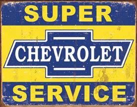 Tin Sign - Super Chevy Service
