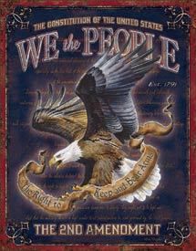 Tin Sign We The People - 2nd Amendment