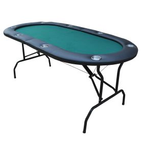 INO Design 73inch Oval Light Series GREEN Felt Foldable Poker Table