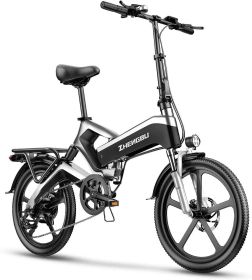 ZHENGBU K6 16" dual full suspension electric bicycle 36v 48v 400w mini ebike 16 inch folding kids electric bike