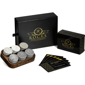 Whiskey chilling stones trivia quiz set