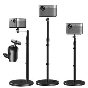 Projector Stand Height adjustable 28"-52" Tall Floor Stands w 3 Mounting Options 360° Rotatable Ball Head Heavy Duty Multipurpose Soporte Para Proyect