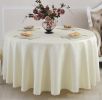 Classic Round Soft Jacquard Table Cloth Hotel Tablecloth 71x71",Beige