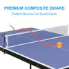 Table Tennis Table Midsize Foldable & Portable Ping Pong Table Set with Net and 2 Ping Pong Paddles for Indoor Outdoor Game