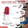 5Core Megaphone Speakers Pro Bullhorn Handheld Police Siren Voice Recording 77SF