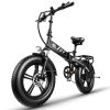 Adult Electric Bike 750W Motor 20"*4.0" All Terrain Fat Tire Ebike with Samsung 48V 12.8Ah Lithium Battery