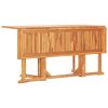 Folding Butterfly Patio Table 59.1"x35.4"x29.5" Solid Teak Wood