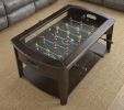 Foosball Cocktail Table - Tempered Glass Insert, Locking Casters, Fully Operational Game - Fun Addition to Game or Living Room