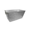 Better Homes & Gardens- Large Rectangle Galvanized Tub, 22 in L x 15 in W x 10 in H