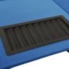 10-Player Poker Table with Chip Tray Blue 63"x31.5"x29.5"