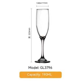 Crystal Champagne Glass Home Creative (Option: GL3796-4pcs)