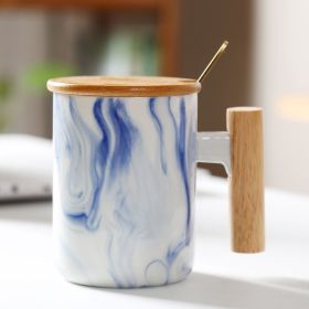 Nordic Instagram Style Marbling Ceramic Mug (Option: Marbling Blue-220ml)