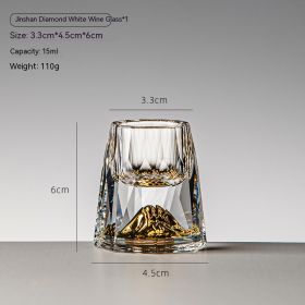 Diamond Surface Gold Foil Jinshan Liquor Crystal Glass (Option: 43 Style)
