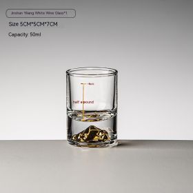 Diamond Surface Gold Foil Jinshan Liquor Crystal Glass (Option: 15 Style)