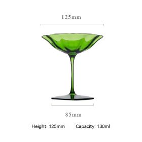 Retro Style Household Red Wine Champagne Glasses Set (Option: Green Style Cocktail Glass)