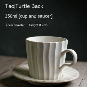 Japanese-style Coffee Cup European Luxury Ceramic Coffee Set Suit (Option: 350ML ceramic turtle back-101to200ml)