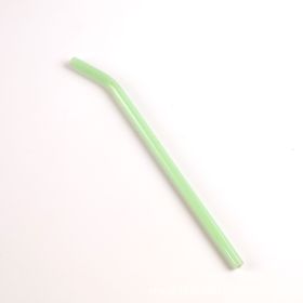 Colored High Borosilicate Environmentally Friendly Heat-resistant Curved Glass Straws (Option: Pink Straight Tube)