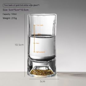 Diamond Surface Gold Foil Jinshan Liquor Crystal Glass (Option: 11style)