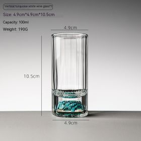 Diamond Surface Gold Foil Jinshan Liquor Crystal Glass (Option: 12style)