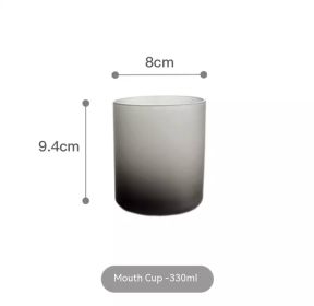 Ins Nordic Retro Smoky Gray Matte Surface Frosted Glass Cup (Option: Cup)