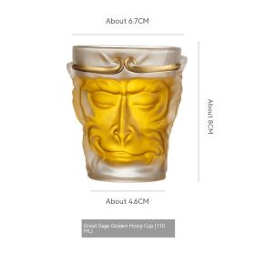 Large Capacity Master Cup Crystal Glass Kung Fu (Option: 110ml-Gold Hoop)