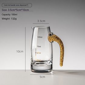 Diamond Surface Gold Foil Jinshan Liquor Crystal Glass (Option: 19 Style)