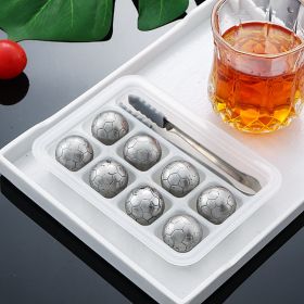 Stainless Steel Ice Particles Whisky Stone Bar Whiskey Cooling Wine Set Can Be Recycled (Option: 8 Capsules With Silicone Clip)