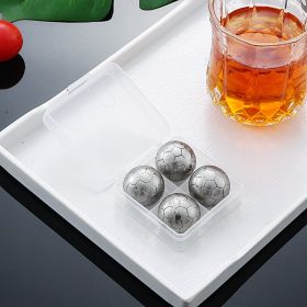 Stainless Steel Ice Particles Whisky Stone Bar Whiskey Cooling Wine Set Can Be Recycled (Option: 4 Capsules)