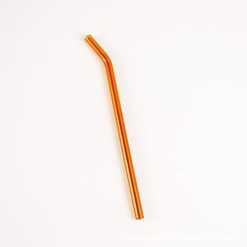 Colored High Borosilicate Environmentally Friendly Heat-resistant Curved Glass Straws (Option: Black Elbow)