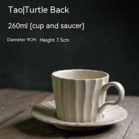 Japanese-style Coffee Cup European Luxury Ceramic Coffee Set Suit (Option: 260ML ceramic turtle back-101to200ml)