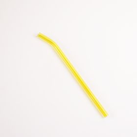 Colored High Borosilicate Environmentally Friendly Heat-resistant Curved Glass Straws (Option: Golden Elbow)