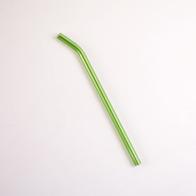 Colored High Borosilicate Environmentally Friendly Heat-resistant Curved Glass Straws (Option: Pink Elbow)