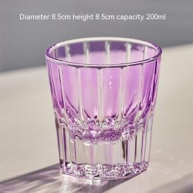 Crystal Glass Whiskey Bar Restaurant (Option: Light Purple-200ml)