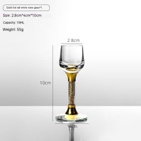 Diamond Surface Gold Foil Jinshan Liquor Crystal Glass (Option: 24 Style)
