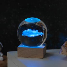 Cosmos Series Crystal Ball Night Lights; Milky Way; Moon; Desktop Bedroom Small Ornaments; Creative Valentine's Day Gifts Birthday Gifts (Items: Clouds)