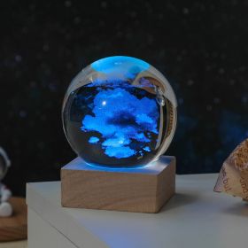 Cosmos Series Crystal Ball Night Lights; Milky Way; Moon; Desktop Bedroom Small Ornaments; Creative Valentine's Day Gifts Birthday Gifts (Items: Cloud Cover)