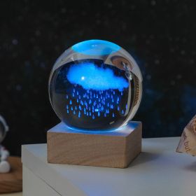 Cosmos Series Crystal Ball Night Lights; Milky Way; Moon; Desktop Bedroom Small Ornaments; Creative Valentine's Day Gifts Birthday Gifts (Items: Nimbus)