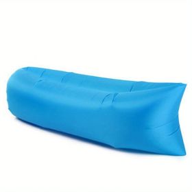 Camping Inflatable Sofa; Lazy Bag 3 Season Ultralight Down Sleeping Bag; Air Bed; Inflatable Sofa Lounger (Color: Blue)