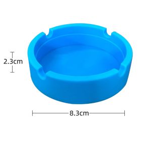 Silicone Ashtray For Smoking Cigarette Cigar Weed Accessories Portable Anti-scalding Home Conference Bar Table Desk Decoration (Color: Blue)