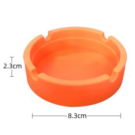 Silicone Ashtray For Smoking Cigarette Cigar Weed Accessories Portable Anti-scalding Home Conference Bar Table Desk Decoration (Color: Orange)