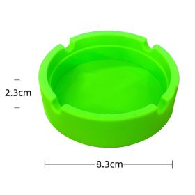 Silicone Ashtray For Smoking Cigarette Cigar Weed Accessories Portable Anti-scalding Home Conference Bar Table Desk Decoration (Color: Green)