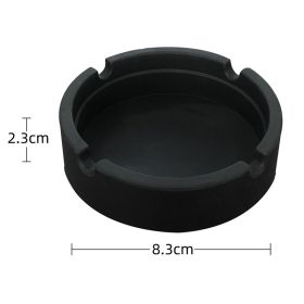 Silicone Ashtray For Smoking Cigarette Cigar Weed Accessories Portable Anti-scalding Home Conference Bar Table Desk Decoration (Color: Black)