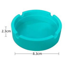Silicone Ashtray For Smoking Cigarette Cigar Weed Accessories Portable Anti-scalding Home Conference Bar Table Desk Decoration (Color: Light Blue)