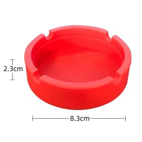 Silicone Ashtray For Smoking Cigarette Cigar Weed Accessories Portable Anti-scalding Home Conference Bar Table Desk Decoration (Color: Red)