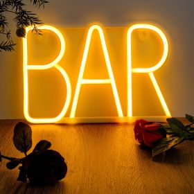 1pc, BAR Neon Light, LED Business Bar Sign Light On Off Switch Open Bright Light Neon, Without Battery (Color: Warm)