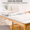 VEVOR Clear Table Cover Protector, Clear Desk Protector Table Pads, Plastic Tablecloth Table Protector for Dining Room Table