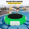 VEVOR Inflatable Water Trampoline 10ft, Round Inflatable Water Bouncer with 4-Step Ladder, Water Trampoline for Water Sports.