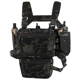 Chest Rig-Tactical Chest Rig (Color: Black  camo)