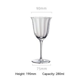Retro Style Household Red Wine Champagne Glasses Set (Option: Transparent Style Martini Cup)