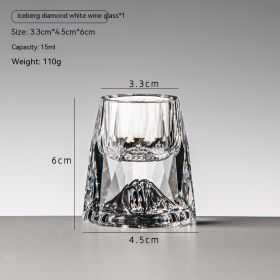 Diamond Surface Gold Foil Jinshan Liquor Crystal Glass (Option: 5 Style)